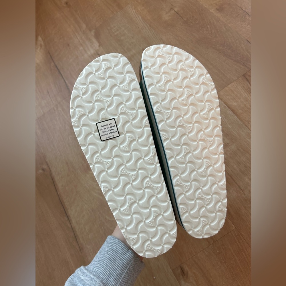 Birkenstock Teal Metallic Double Buckle Sandals - Picture 3 of 5